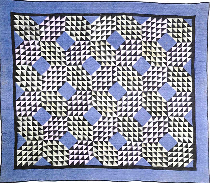 064:Ocean Waves-Holmes County, OH-January 1,1926 in quilting  75x65