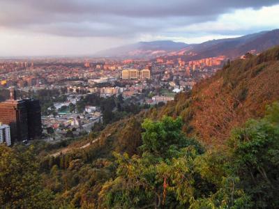 Bogota and surrounding mountains