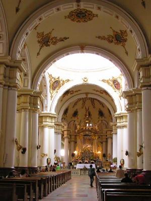 Inside of the Basilica in Chiquinquira