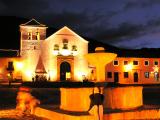 Erika at night in Villa de Leyva
