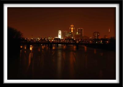 Des Moines Night Skyline