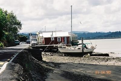 Rawena - awaiting ferry to cross Hokianga Harbor