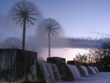 sunset fountain