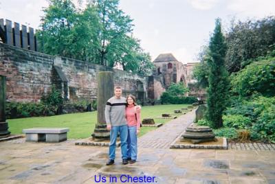 Us in some gardens of Chester.