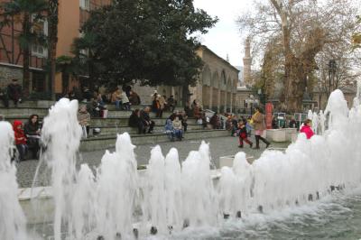 Bursa fountain in centre
