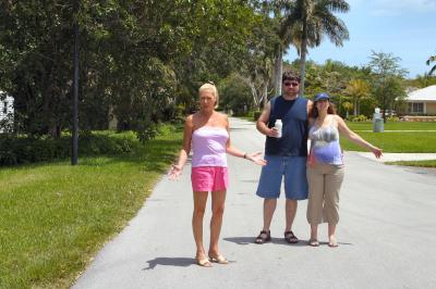 Taking a walk.