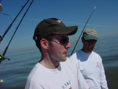 Chris with nice fish on!