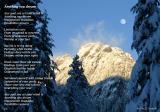Poem over Winter Mountain Scene