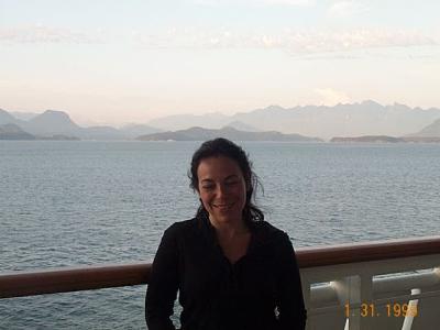 Liz on the ship