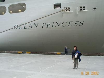 The Ocean Princess docked in Skagway