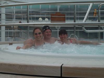 Hanging in the hot tub