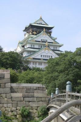 Osaka Castle, view from the Aoya Gate (view of the rear of the Castle)
