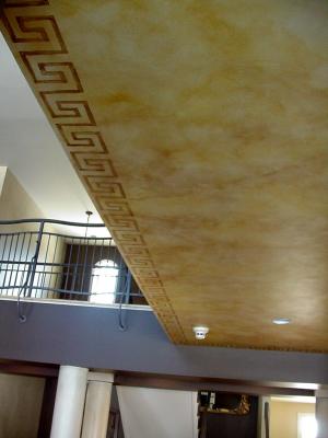 ceiling with Greek Key