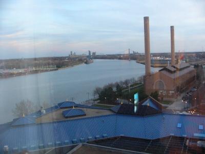 The Maumee River from our hotel room window