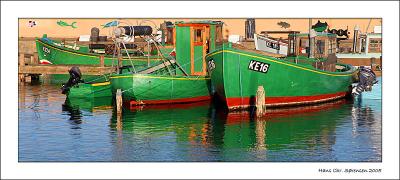 The green fisherboats