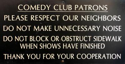 Boston Comedy Club Notice