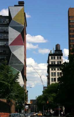 East  View of 3rd  Street  from  NYU Library Walk