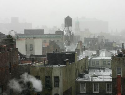 West Village Afternoon - Snowstorm Begins
