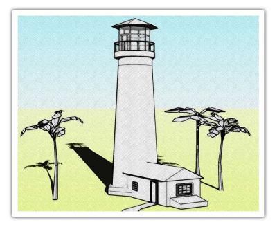 Lighthouse BW Sketch