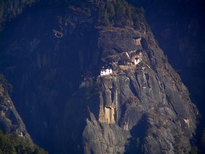 Tiger's Nest monastery perched on the edge of a sheer cliff.  Great for hikes.