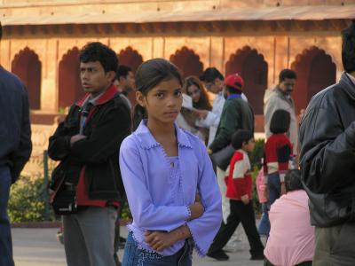 Tourists at the Taj