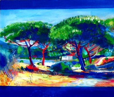 Umbrella Pines at Cadaques - 70 x 60