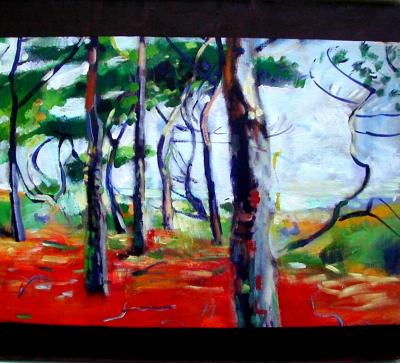Czanne pines in brittany  -  70 x 60