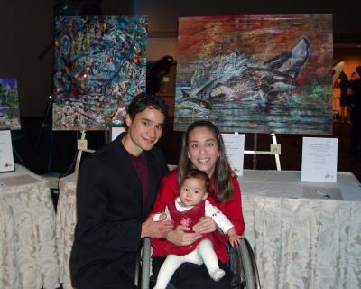 With paintings for silent auction