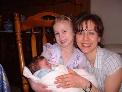 With Auntie Jen and Cousin Gracie @ Rachel's party