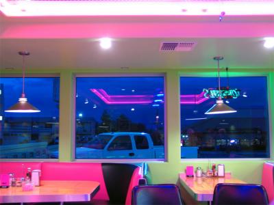 The 50's style diner acrross from our motel