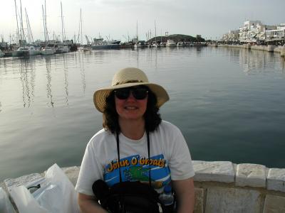 Me sitting on Naxos town front