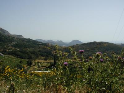 The mountains, Mount  Zeus in the background
