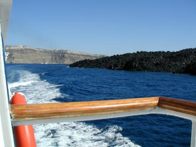 Nea Kameni Santorini in the background