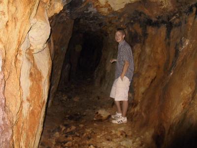Gregg wanders into a mine tunnel