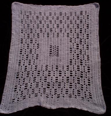 I made this (out of a design I saw in my head) and later, a good friend told me that this type of rows crocheted in this pattern in called filet stitch.  