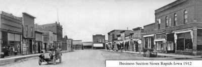 Sioux Rapids Business District 1912