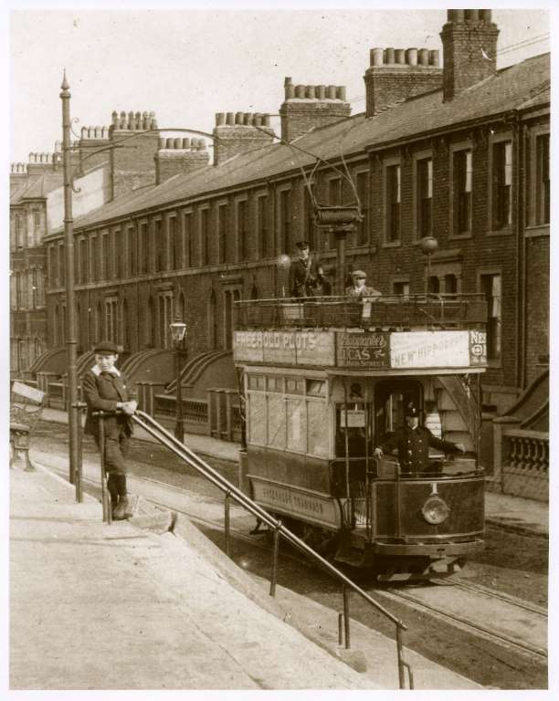 Tram along Marine Parade