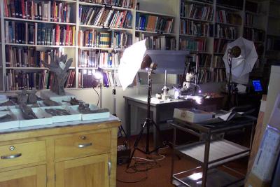 this is the setup i used for microphotography in the dinosaur library