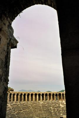 Theater at Aspendos, from the colonnade at the top