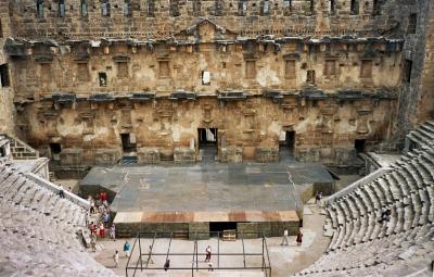 Theater at Aspendos; stage is modern