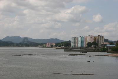 view from Panama Old Town towards Puente de las Americas
