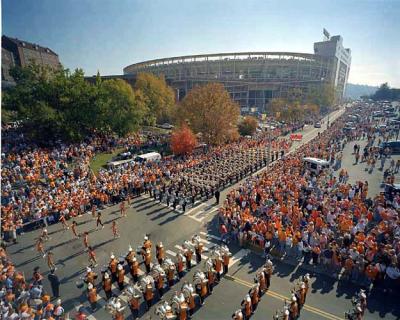 University of Tennessee  Marching Band in 1999.