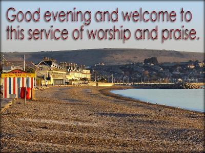 'Evening welcome' slide from the Weymouth series