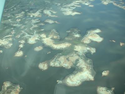 Islands in Embalse de Guri