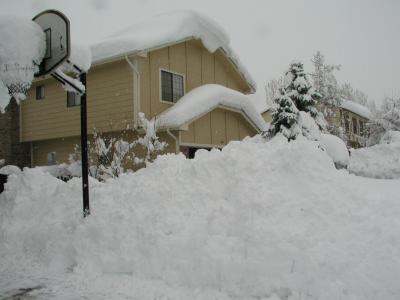 Piles of snow