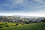 View of Dorking from Box Hill 8pm (colour)