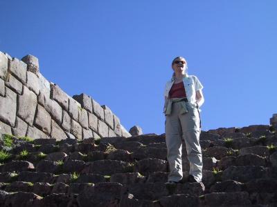 Jane Standing On Steps Of Sacsayhuaman