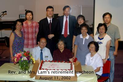 Pastor Lam's retirement