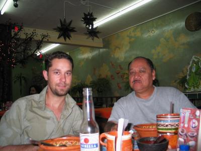 Mr Jos Cruz et moi au restau Los Burgueses