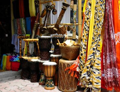 Drums and sarongs
